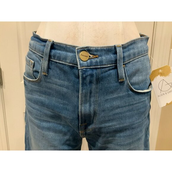Frame Medium Wash Ali High Rise Cigarette Skinny Blue Jeans, Size 26 - Picture 2 of 10